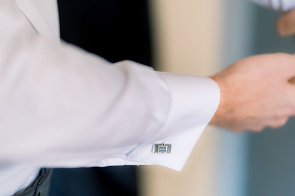 The elegance of the groom in morning suit