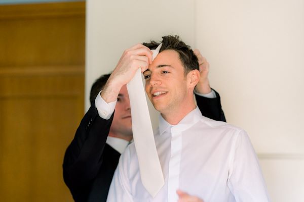 The elegance of the groom in morning suit