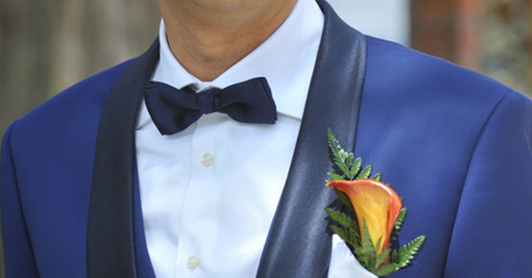 Abito sposo su misura in Tasmania Blu di Loropiana