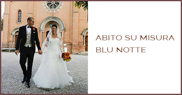 Abito su misura blu notte