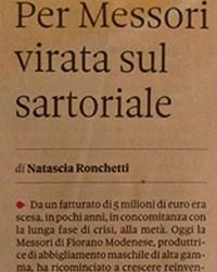 Il Sole 24 Ore - Per Messori virata sul sartoriale