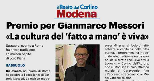 Gianmarco Messori hosted by Loro Piana – Fabric Division in the heart of Rome