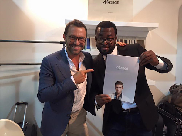 The Angolan  actor Borges Macula wears Messori 