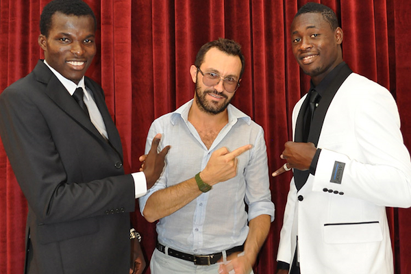 The football player of Sassuolo Calcio wears Messori Menswear Collection.