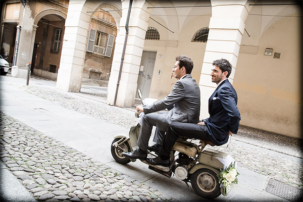 Tight su misura per sposo in lana seta